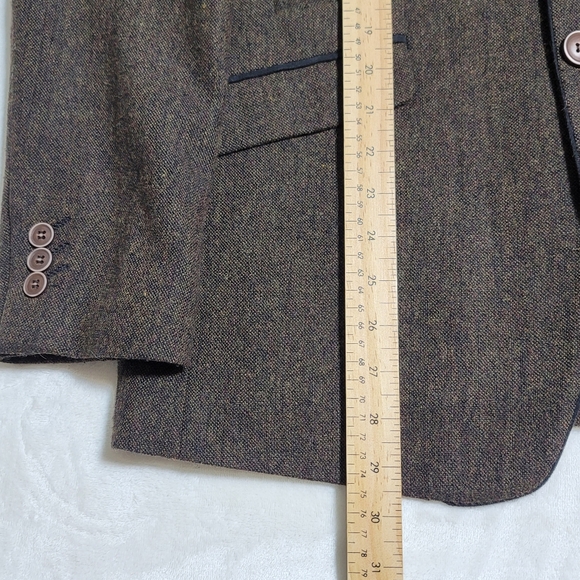 House of Cavani Mens Sport Jacket Brown Slim Fit Wool Blend 40R Single vented - Picture 3 of 11